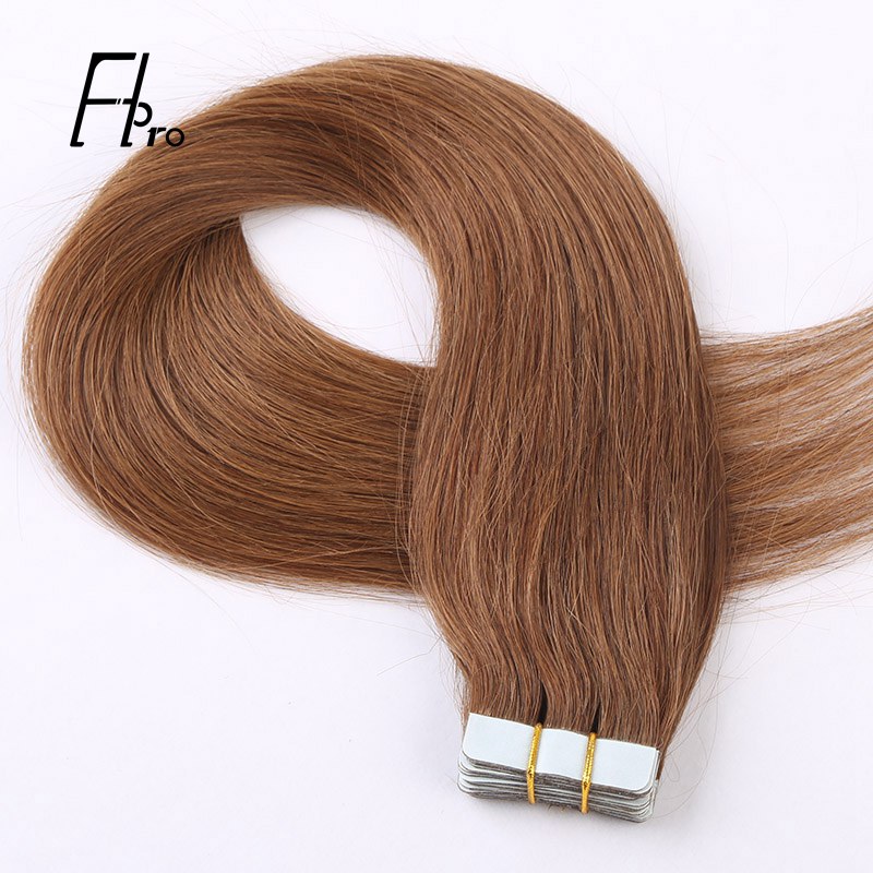 Premium Virgin Hair 12# Tape Hair Extensions Straight 18 inches